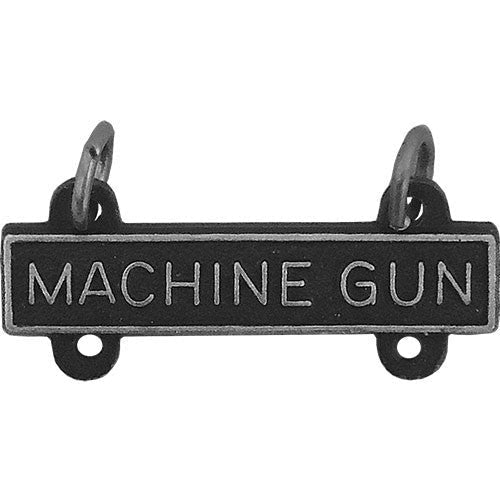 Army Qualification Bar: Machine Gun - silver oxidized finish - Hooyah Woodworks LLC