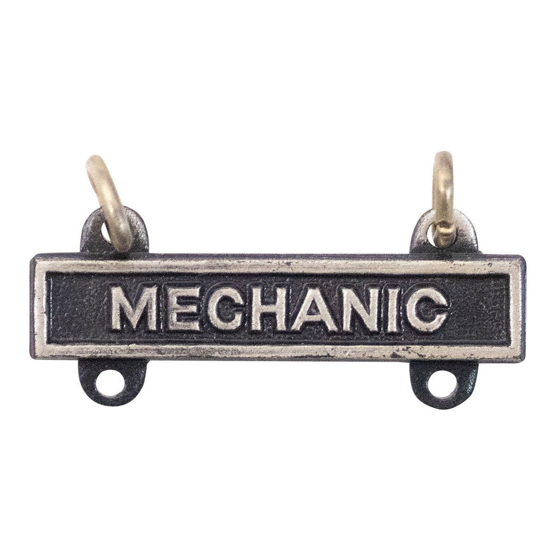 Army Qualification Bar: Mechanic - silver oxidized finish - Hooyah Woodworks LLC