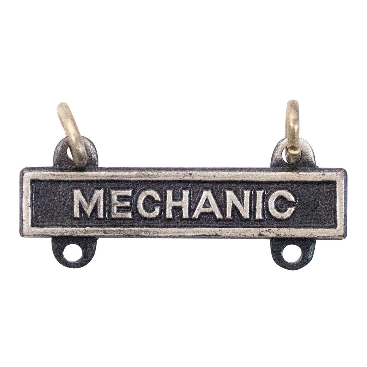 Army Qualification Bar: Mechanic - silver oxidized finish - Hooyah Woodworks LLC