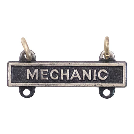 Army Qualification Bar: Mechanic - silver oxidized finish - Hooyah Woodworks LLC