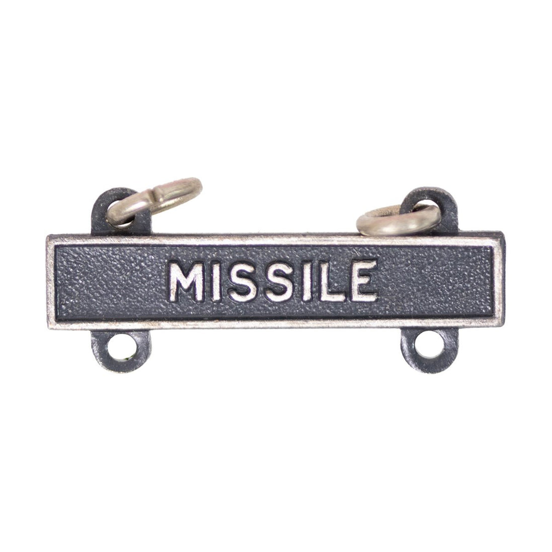 Army Qualification Bar: Missile - silver oxidized finish - Hooyah Woodworks LLC