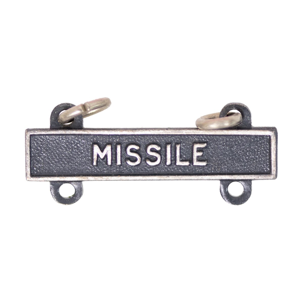 Army Qualification Bar: Missile - silver oxidized finish - Hooyah Woodworks LLC