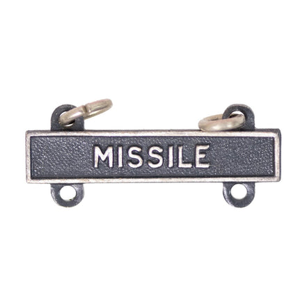 Army Qualification Bar: Missile - silver oxidized finish - Hooyah Woodworks LLC