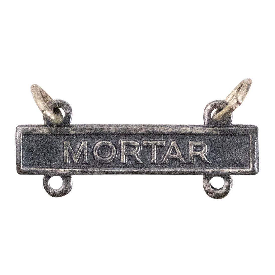 Army Qualification Bar: Mortar - silver oxidized finish - Hooyah Woodworks LLC