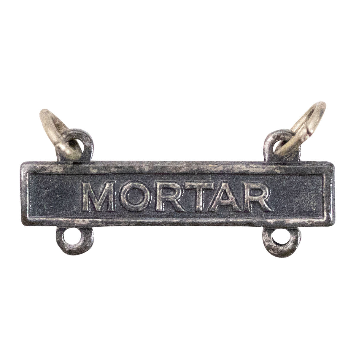 Army Qualification Bar: Mortar - silver oxidized finish - Hooyah Woodworks LLC