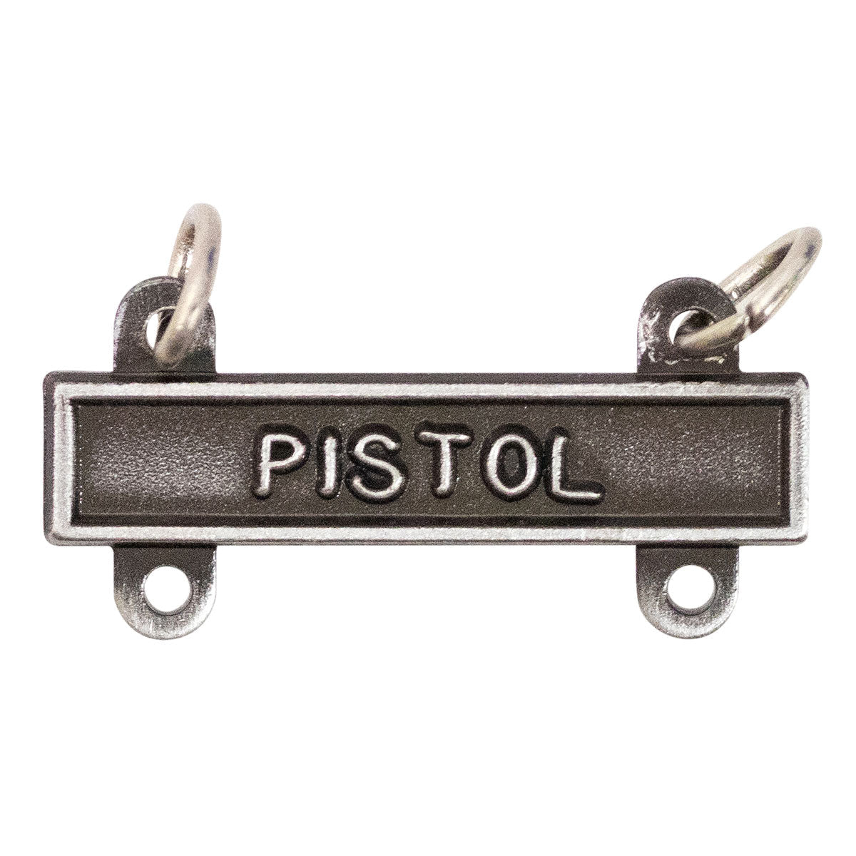 Army Qualification Bar: Pistol - silver oxidized finish - Hooyah Woodworks LLC