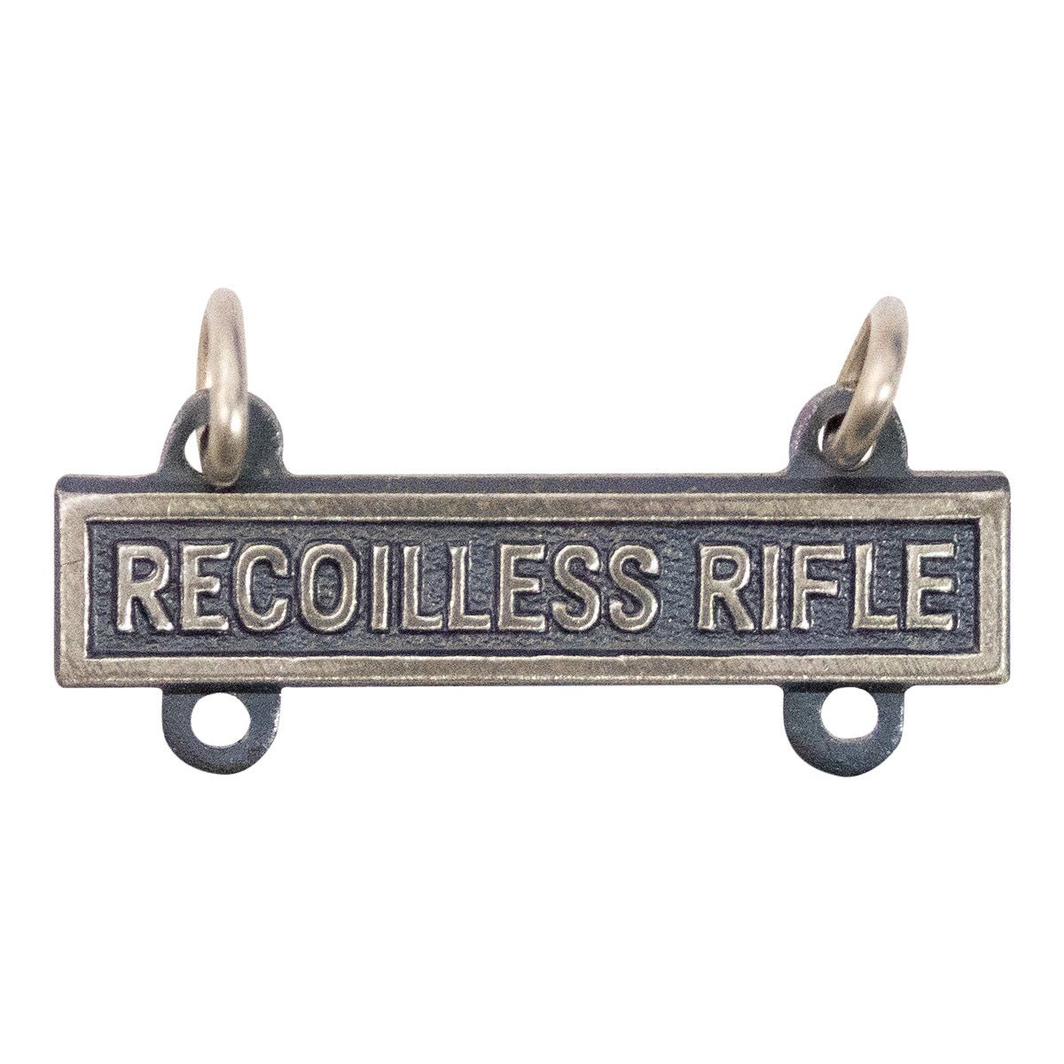 Army Qualification Bar: Recoilless Rifle - silver oxidized finish - Hooyah Woodworks LLC