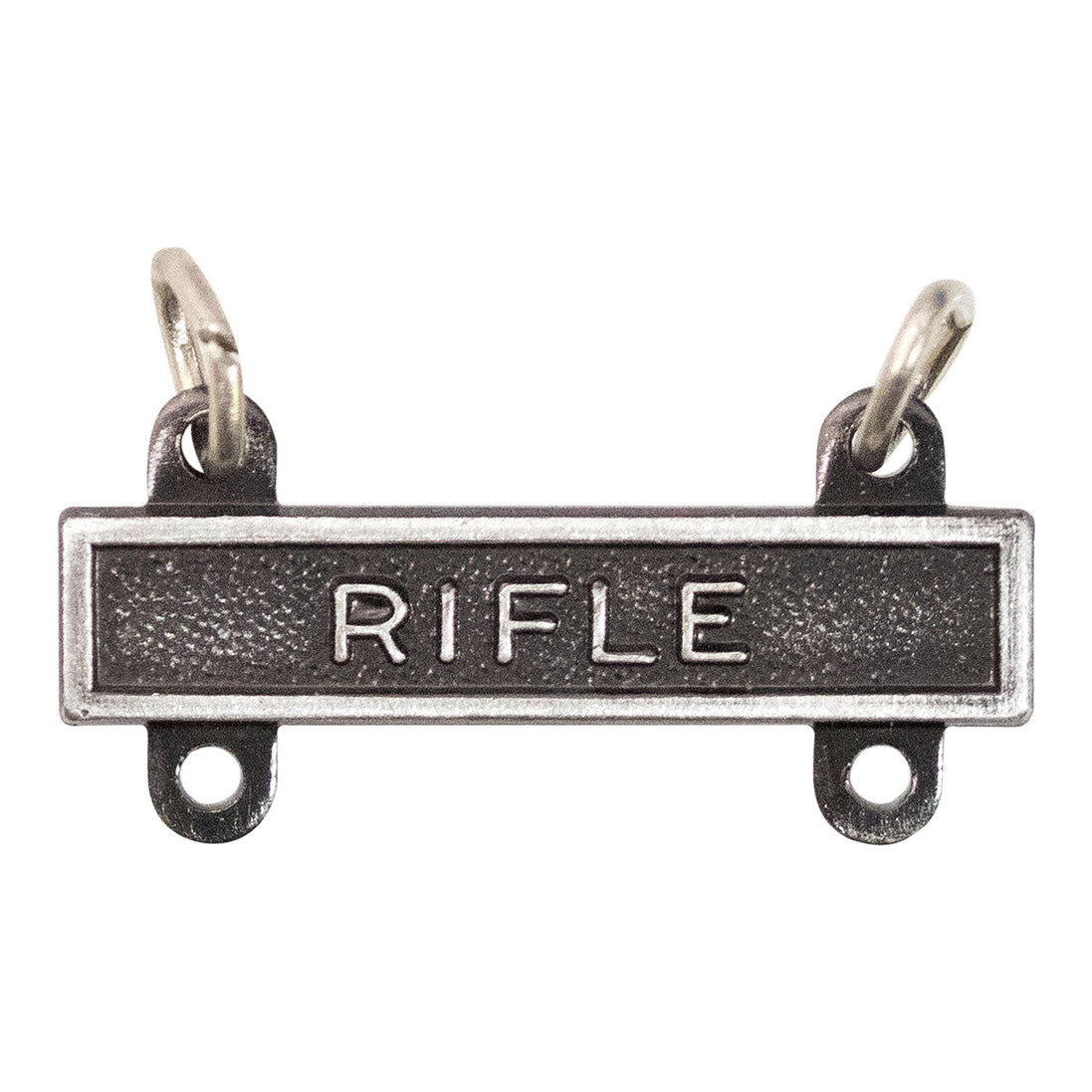 Army Qualification Bar: Rifle - silver oxidized finish - Hooyah Woodworks LLC