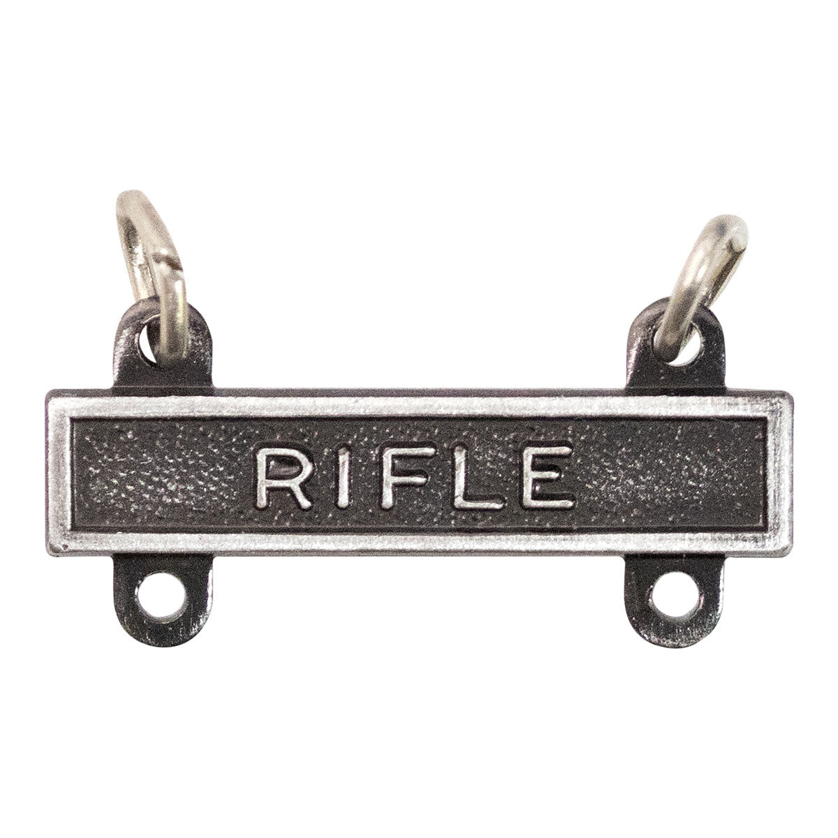 Army Qualification Bar: Rifle - silver oxidized finish - Hooyah Woodworks LLC