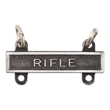 Army Qualification Bar: Rifle - silver oxidized finish - Hooyah Woodworks LLC