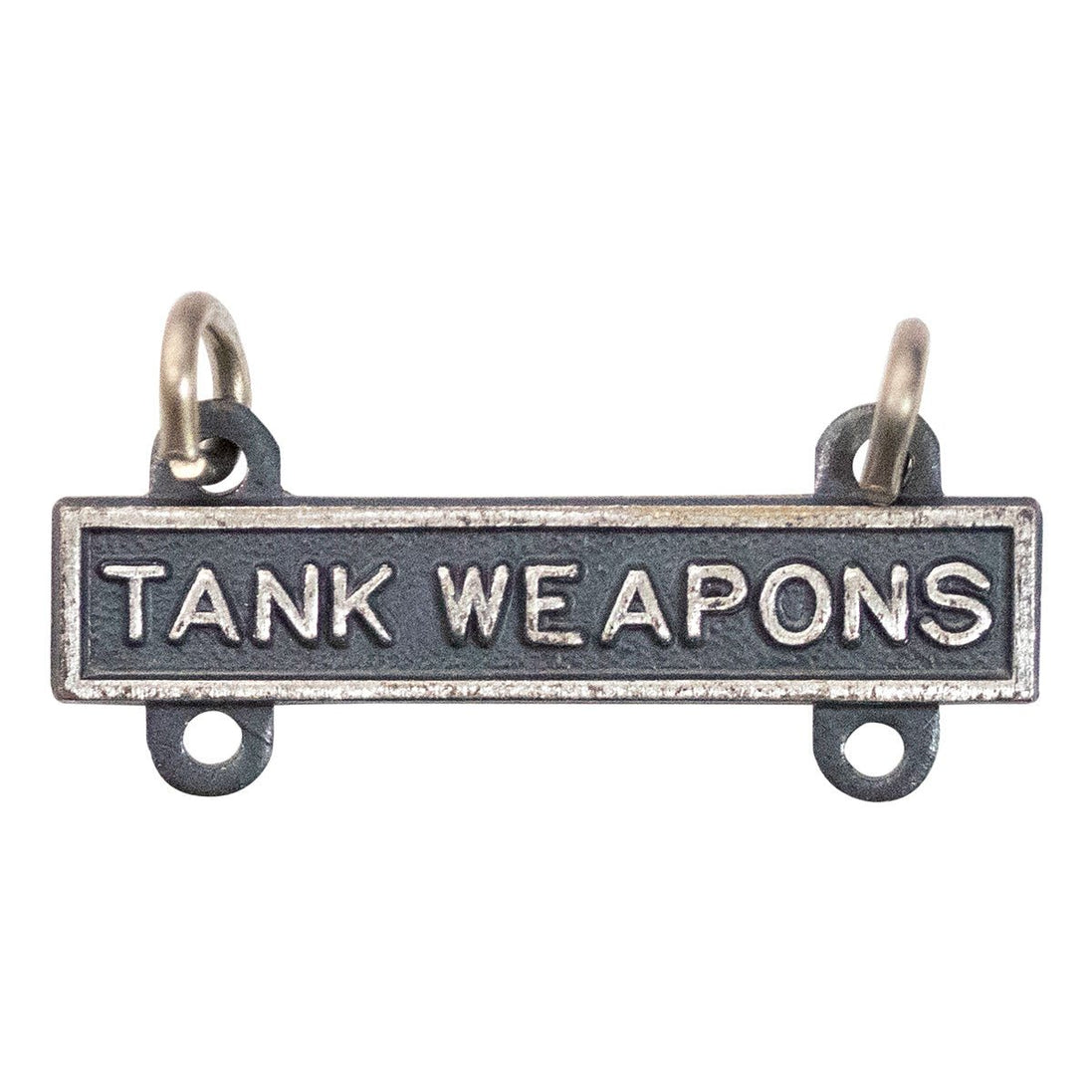 Army Qualification Bar: Tank Weapons - silver oxidized finish - Hooyah Woodworks LLC