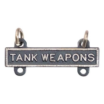 Army Qualification Bar: Tank Weapons - silver oxidized finish - Hooyah Woodworks LLC