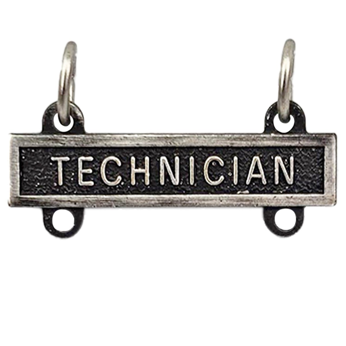 Army Qualification Bar: Technician - silver oxidized finish - Hooyah Woodworks LLC