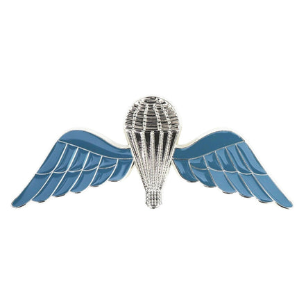 Badge: British Jump Wings - Silver/Blue Regulation size - Hooyah Woodworks LLC