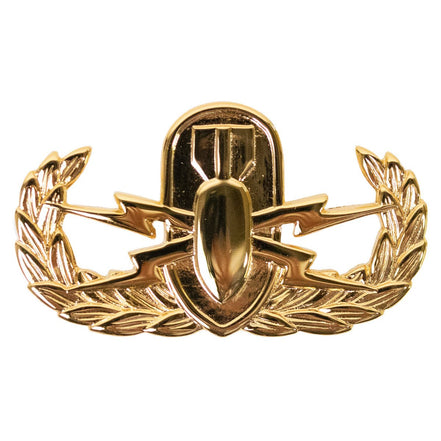 Badge: Explosive Ordnance Disposal - regulation, Gold - Hooyah Woodworks LLC