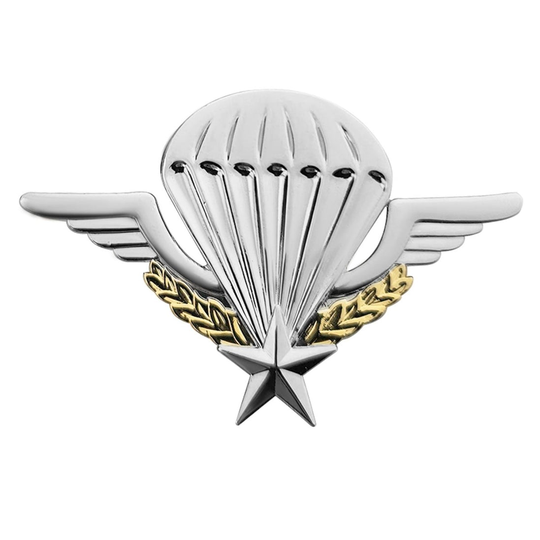 Badge: French Jump Wings - Silver/Gold Regulation size - Hooyah Woodworks LLC