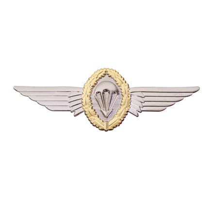 Badge: German Jump Wings Silver with Gold Wreath Regulation size - Hooyah Woodworks LLC