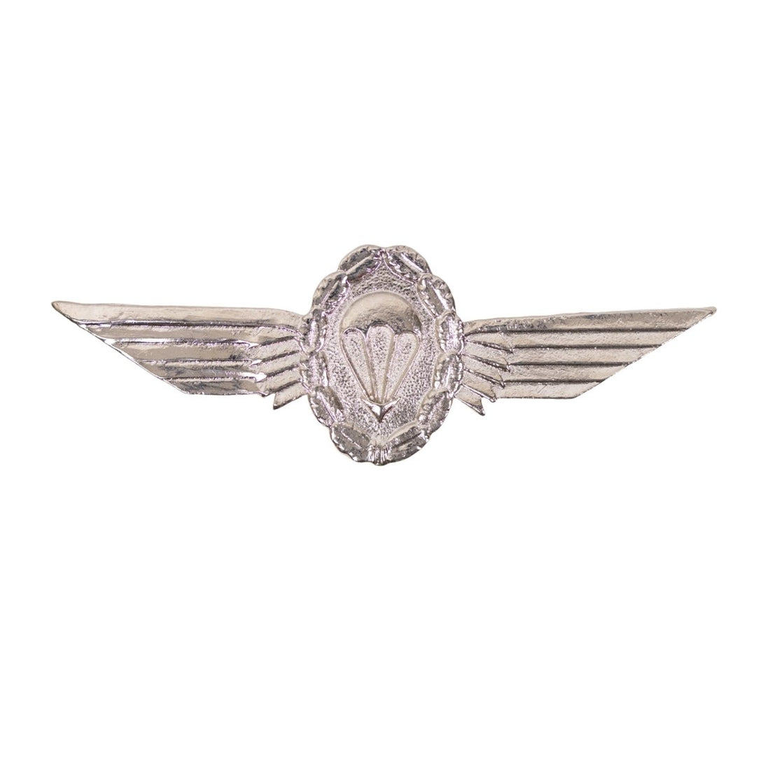 Badge: German Jump Wings Silver with Silver Wreath Regulation size - Hooyah Woodworks LLC
