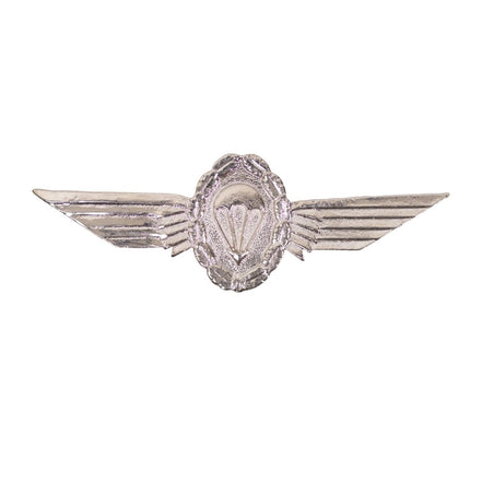 Badge: German Jump Wings Silver with Silver Wreath Regulation size - Hooyah Woodworks LLC