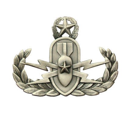 Badge: Master Explosive Ordnance Disposal - regulation, oxidized - Hooyah Woodworks LLC