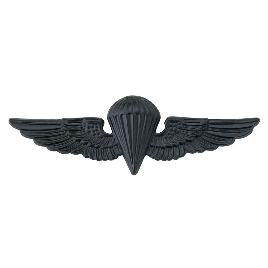 Badge: Parachutist - regulation, black metal (NON-RETURNABLE/NON-REFUNDABLE) - Hooyah Woodworks LLC