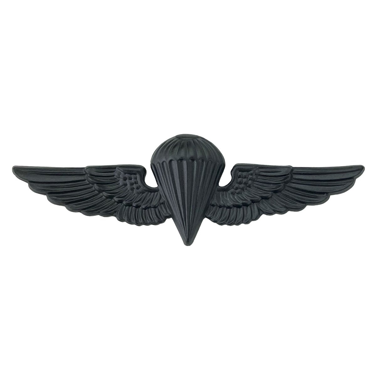 Badge: Parachutist - regulation, black metal (NON-RETURNABLE/NON-REFUNDABLE) - Hooyah Woodworks LLC