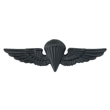 Badge: Parachutist - regulation, black metal (NON-RETURNABLE/NON-REFUNDABLE) - Hooyah Woodworks LLC