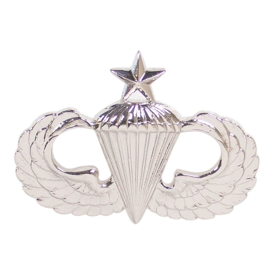 Breast Badge: Senior Parachute - regulation size, mirror finish - Hooyah Woodworks LLC