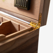 Cigar Humidor - Black Walnut with Spanish Cedar Lining - Hooyah Woodworks LLC