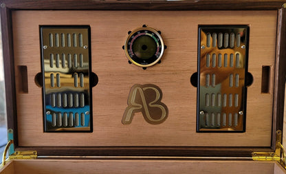 Cigar Humidor - Black Walnut with Spanish Cedar Lining - Hooyah Woodworks LLC