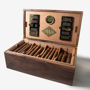 Cigar Humidor - Black Walnut with Spanish Cedar Lining - Hooyah Woodworks LLC