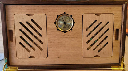 Cigar Humidor - Black Walnut with Spanish Cedar Lining - Hooyah Woodworks LLC