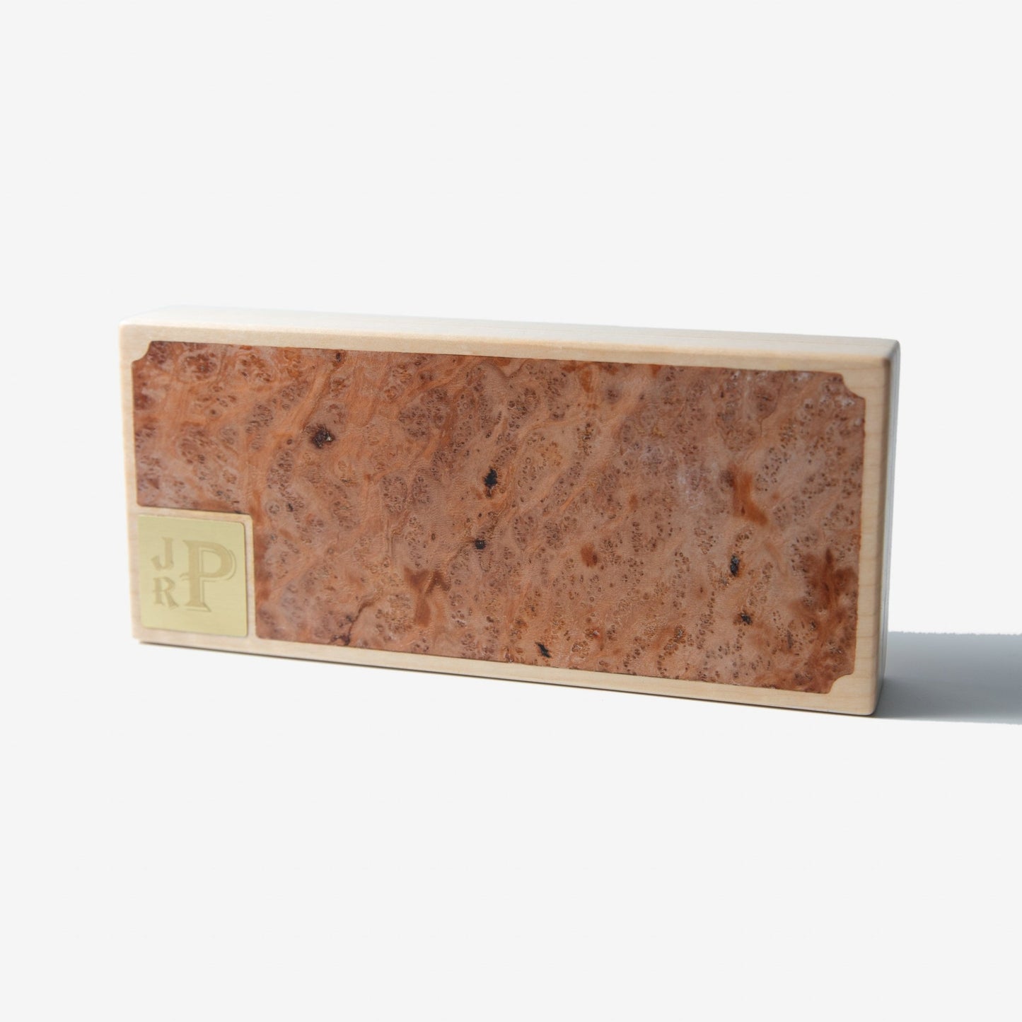 Cigar Travel Case - Redwood Burl Inlay - Personalized Brass Engraving - Spanish Cedar Lining - Hooyah Woodworks LLC