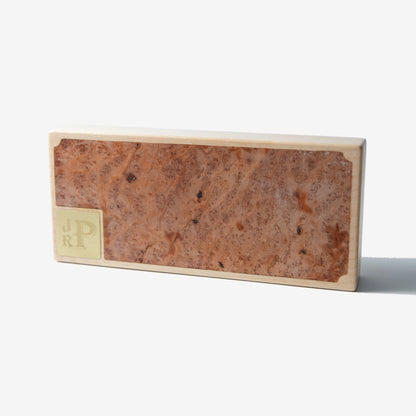 Cigar Travel Case - Redwood Burl Inlay - Personalized Brass Engraving - Spanish Cedar Lining - Hooyah Woodworks LLC