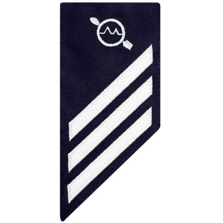 Coast Guard E3 Rating Badge: OPERATIONS SPECIALIST - BLUE - Hooyah Woodworks LLC