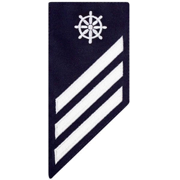 Coast Guard E3 Rating Badge: QUARTERMASTER - BLUE - Hooyah Woodworks LLC