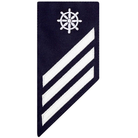 Coast Guard E3 Rating Badge: QUARTERMASTER - BLUE - Hooyah Woodworks LLC