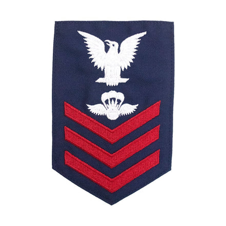 Coast Guard E6 Rating Badge: AVIATION SURVIVALMAN - Blue - Hooyah Woodworks LLC