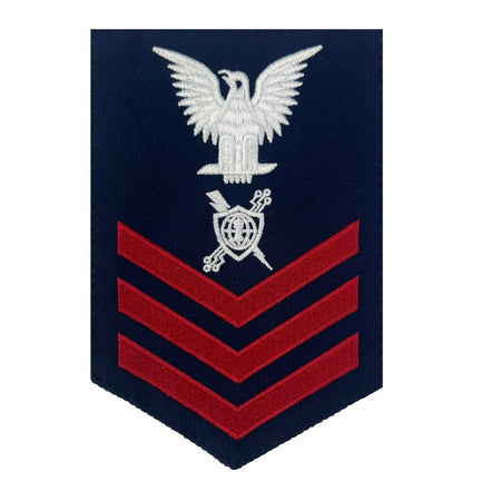 Coast Guard E6 Rating Badge: Cyber Mission Specialist - Blue - Hooyah Woodworks LLC
