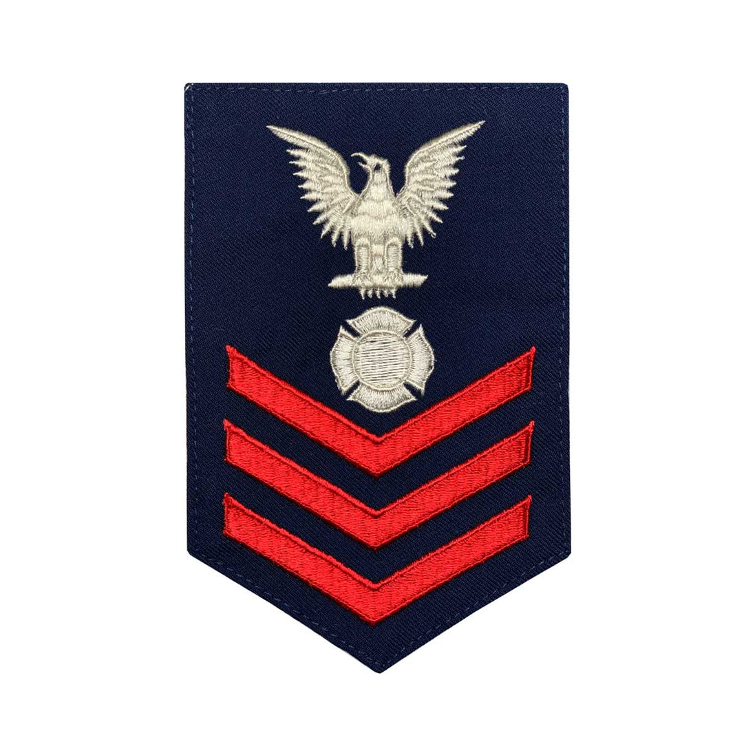 Coast Guard E6 Rating Badge: Fire Fighter - Blue - Hooyah Woodworks LLC