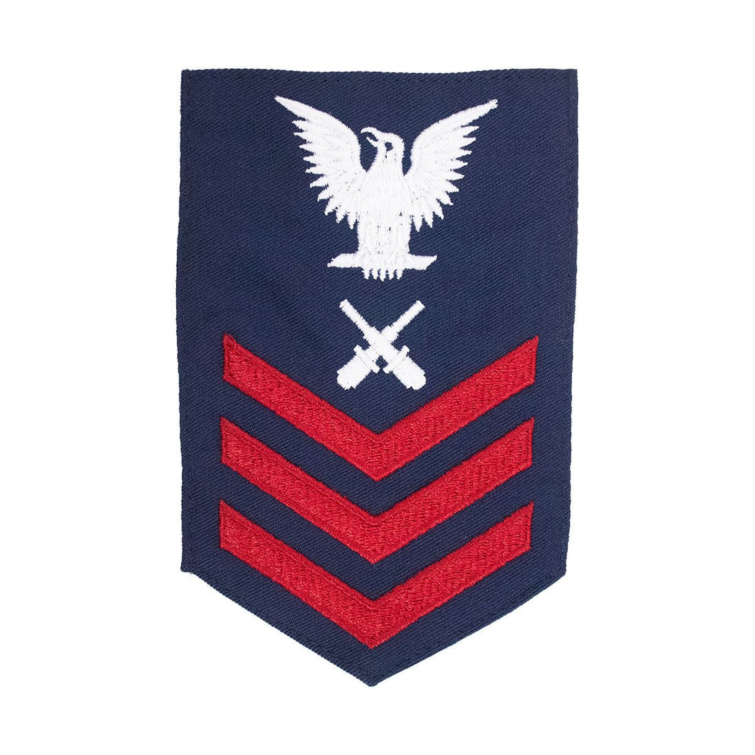 Coast Guard E6 Rating Badge: GUNNERS MATE - Blue - Hooyah Woodworks LLC