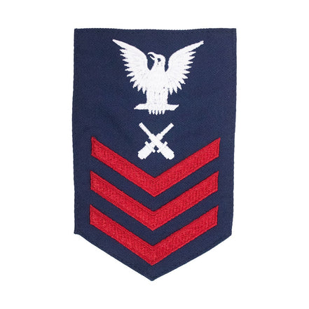 Coast Guard E6 Rating Badge: GUNNERS MATE - Blue - Hooyah Woodworks LLC