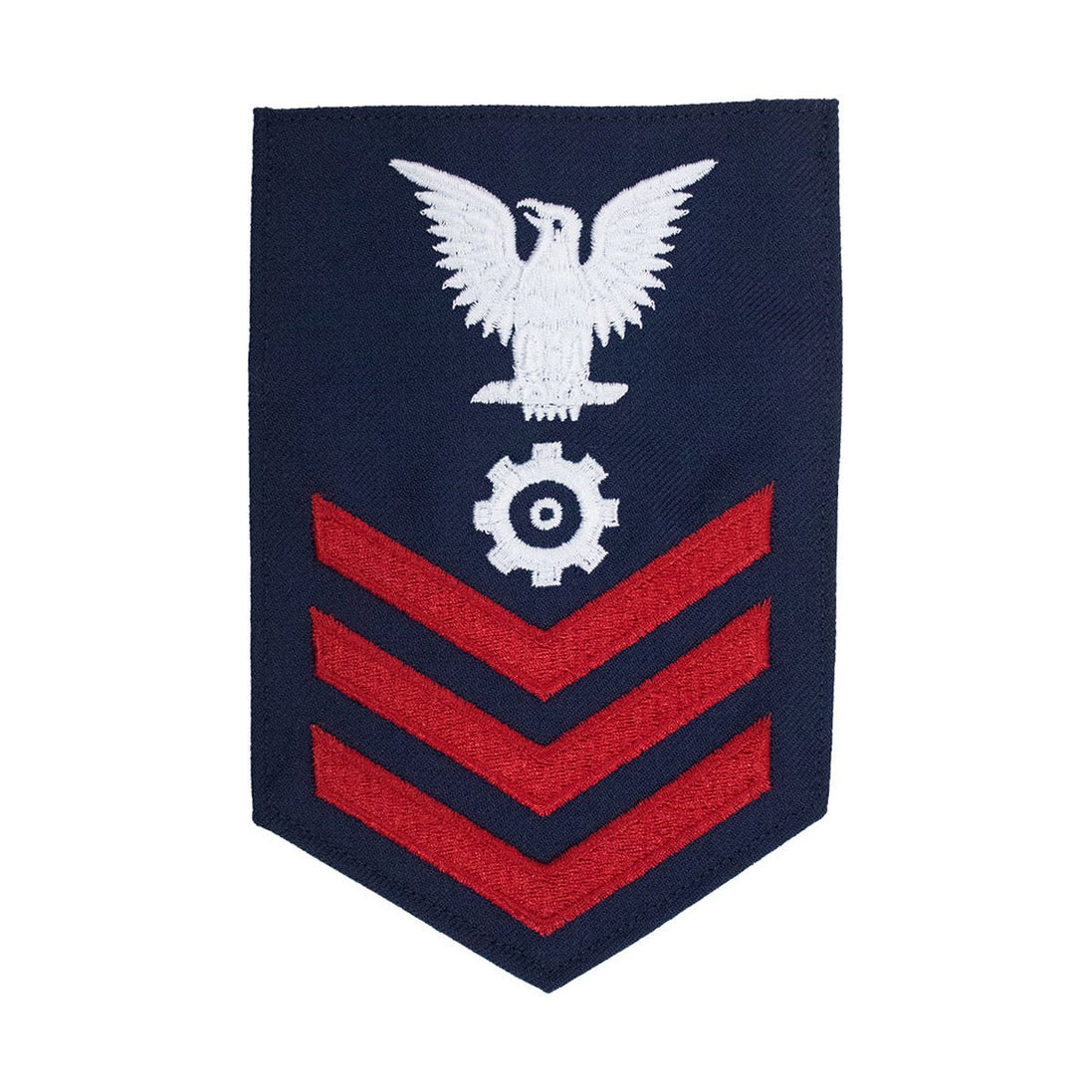 Coast Guard E6 Rating Badge: MACHINERY TECHNICIAN - Blue - Hooyah Woodworks LLC