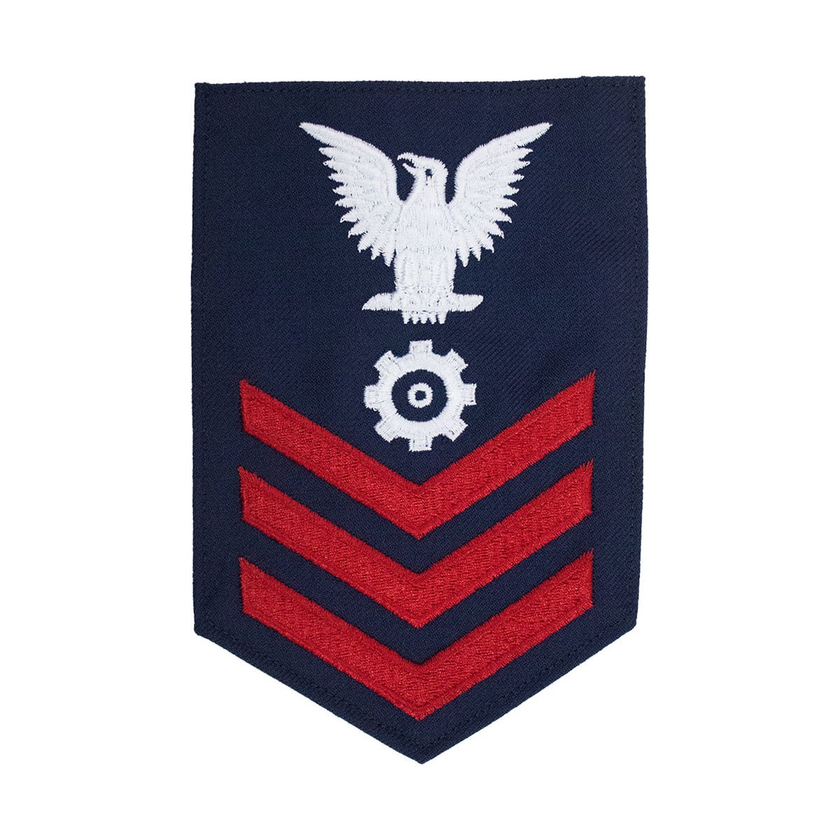 Coast Guard E6 Rating Badge: MACHINERY TECHNICIAN - Blue - Hooyah Woodworks LLC