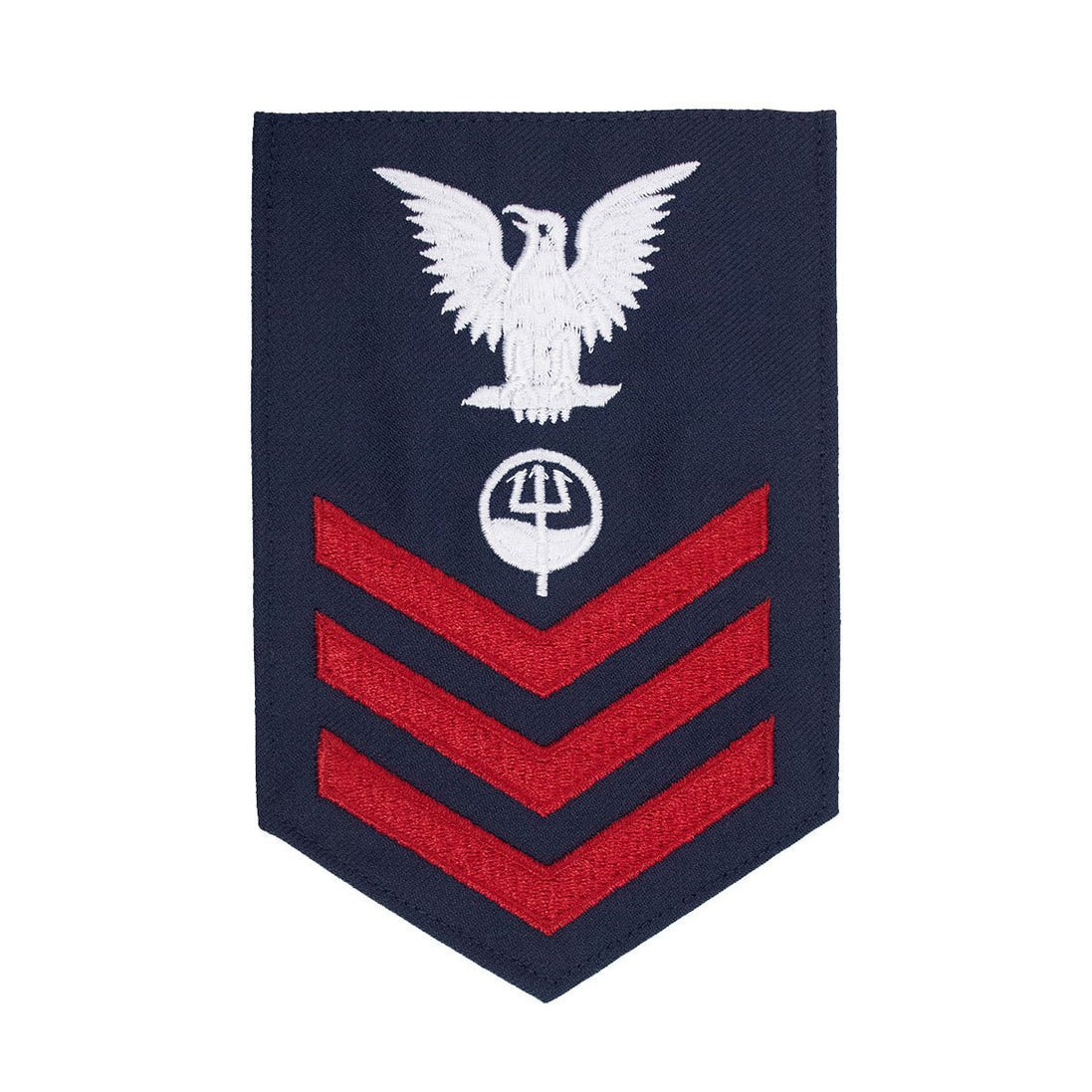 Coast Guard E6 Rating Badge: MARINE SCIENCE TECHNICIAN - Blue - Hooyah Woodworks LLC