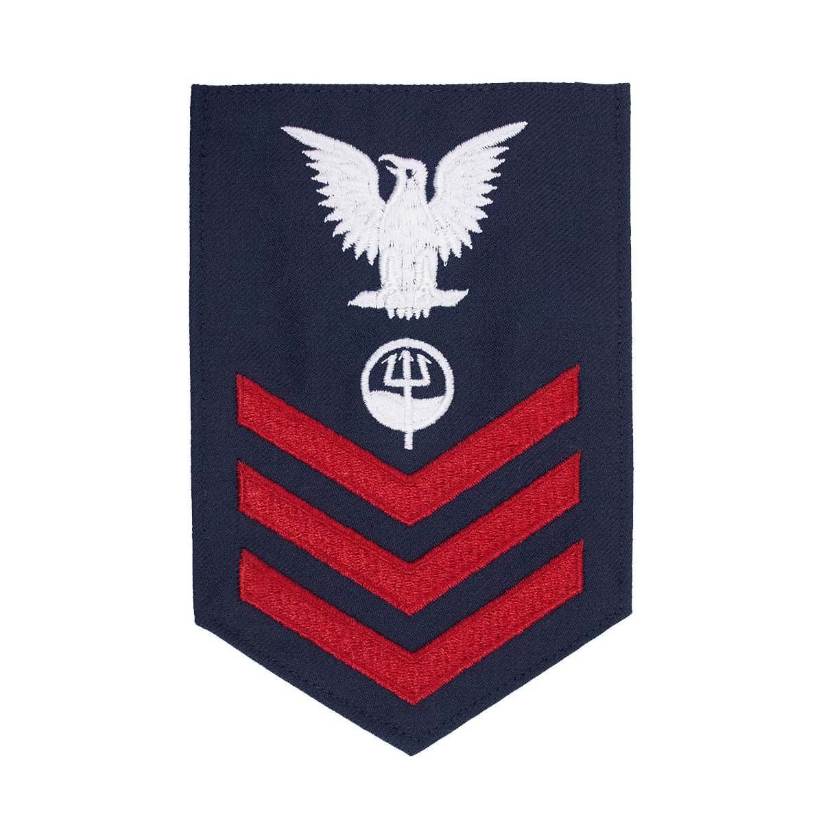 Coast Guard E6 Rating Badge: MARINE SCIENCE TECHNICIAN - Blue - Hooyah Woodworks LLC