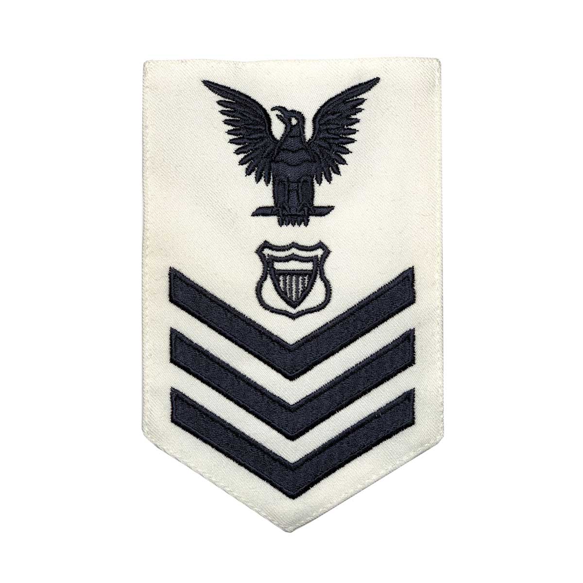 Coast Guard E6 Rating Badge: Maritime Enforcement - White CNT - Hooyah Woodworks LLC