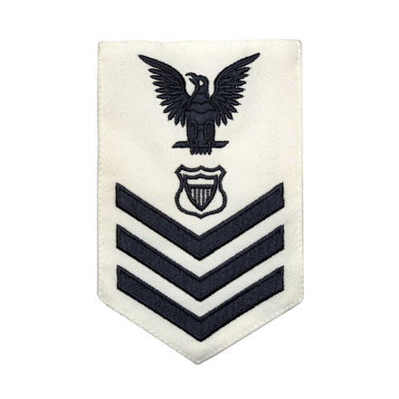 Coast Guard E6 Rating Badge: Maritime Enforcement - White CNT - Hooyah Woodworks LLC