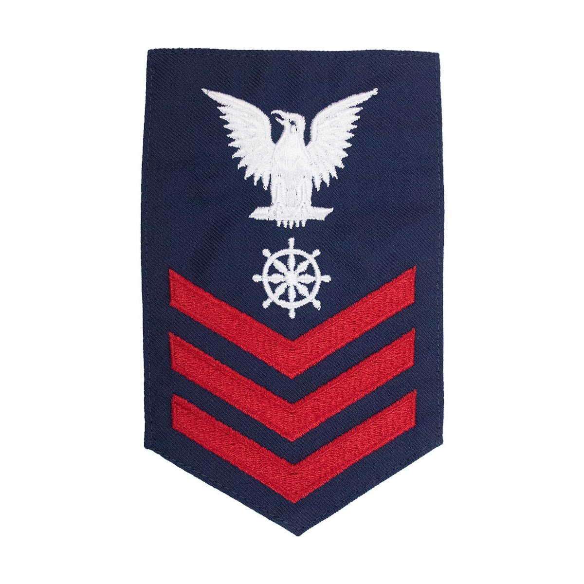Coast Guard E6 Rating Badge: QUARTERMASTER - Blue - Hooyah Woodworks LLC