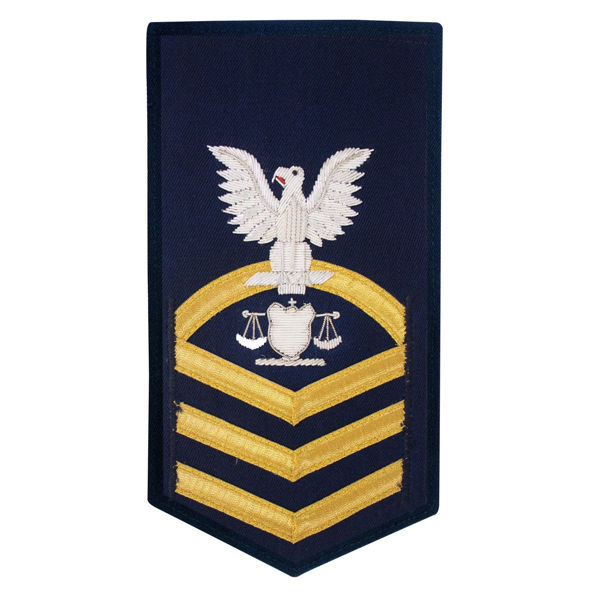 Coast Guard E7 Male Rating Badge: Investigator - blue - Hooyah Woodworks LLC
